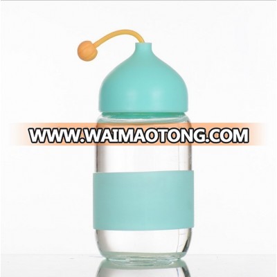 glass cute candy colors sport water bottle outdoor sport bottle