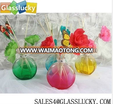 Wholesale 50ml 80ml 100ml 120ml 150ml refill colorful aroma reed diffuser glass