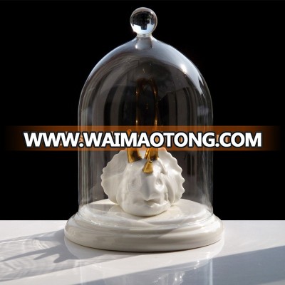 Wholesale transparent glass domes with base as glass dome cover