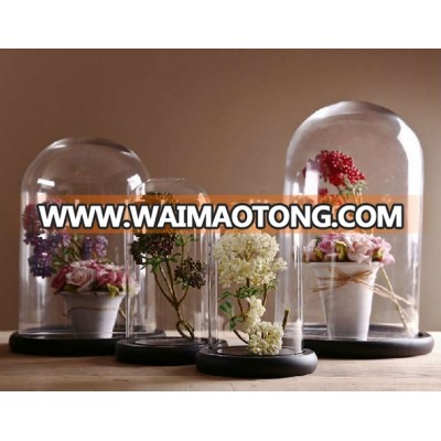 China Factory home decor customized terrarium clear bell jars glass domes