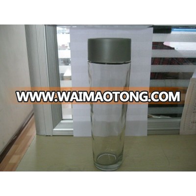 750ml wholesale voss glass water bottle with lid made in china