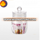 china supplier glass food grade storage containers jar with glass lids